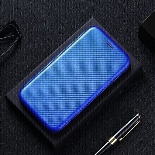 For Asus ROG Phone 9 Pro, Luxury Carbon Fiber Leather Business Wallet Case Cover - Picture 23 of 26