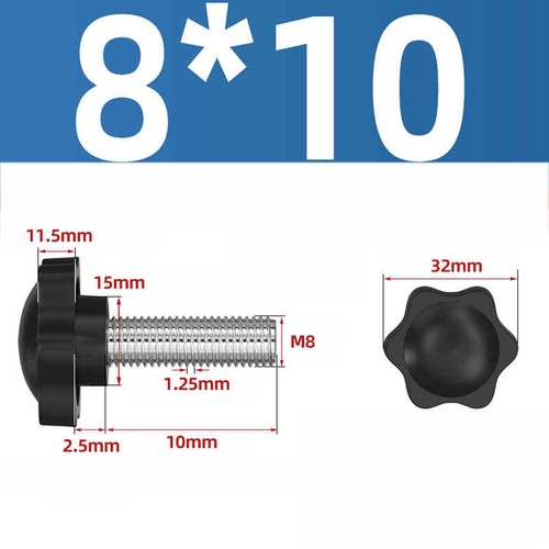 Plum Handle Screw 304 Stainless Steel Knob Thumb Screw Handle Knob Bolt M4 M12 - Picture 54 of 132