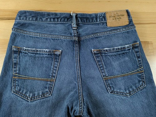 Abercrombie Fitch Mens Horton Classic Straight 30x30 Jeans Distressed Button Fly - Picture 3 of 9