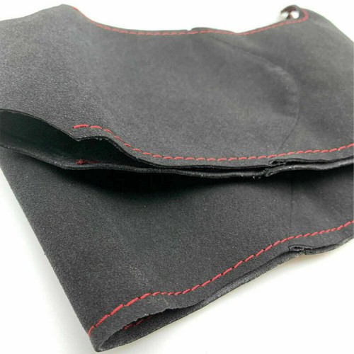 Black Suede Leather Car Steering Wheel Hand-stitch on Wrap Cover For BMW G01 G02 - Picture 3 of 10