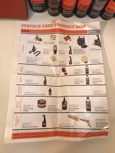Harley Davidson Care Cleaning Kit And Sponge 9 Piece, Bug Remover Polish Gloss - Picture 2 of 7
