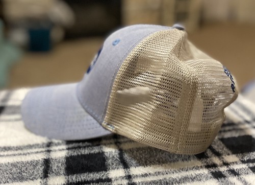 Bud Light Chambray hellblau hellbraun Einheitsgröße Netz verstellbarer Riemen hinten Hut neu - Bild 5 von 8