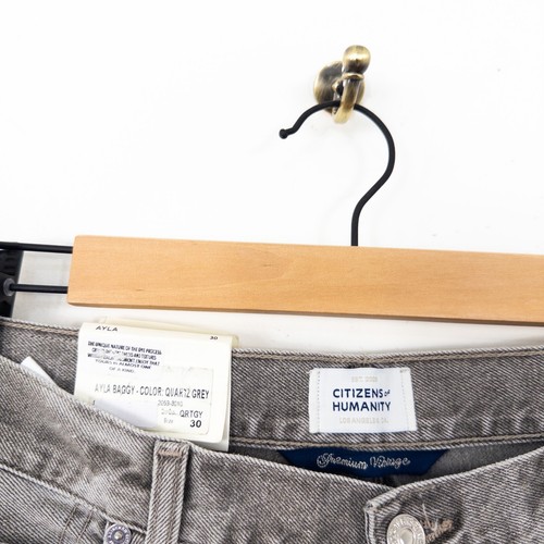 Jeans Citizens of Humanity AYLA larghi con polsini taglia 30 NUOVI grigi gamba larga - Foto 5 di 17