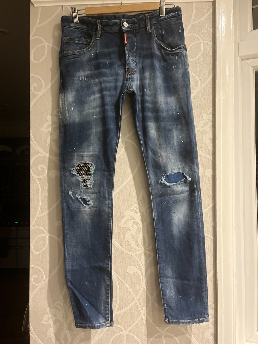 DSQUARED2 MENS BLUE DENIM JEANS SIZE 48 ON LABEL 32