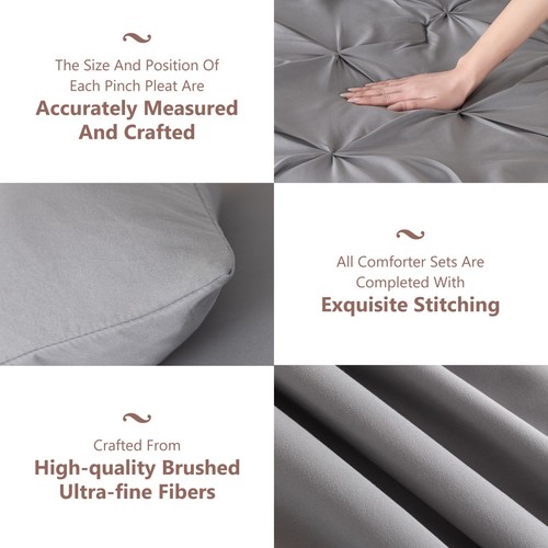 8 Piece Comfortet Set Bedding Quilt Set Twin Full Queen King Size for All-Season - Bild 9 von 16