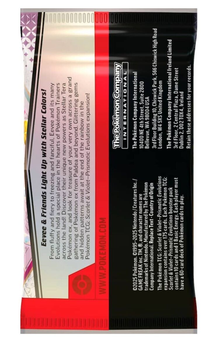 Pokémon TCG: Prismatic Evolutions Elite Trainer Box ETB Pokémon TCG: Prismatic Evolutions Elite Trainer Box ETB