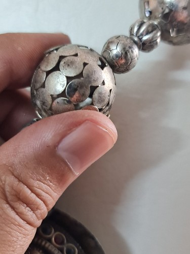 Antique Old silver Afghan necklace from Pashtun Ethnic ethnic tribal adornment - Picture 14 of 20