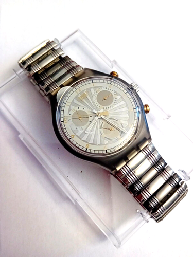 Swatch Chrono Nuovo Steelworker SCM109 SCM110 1995 Vintage Orologio da polso - Bild 2 von 7