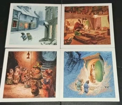 4x Christmas Cards, Wind In The Willows, Chris Dunn designs, Museums & Galleries