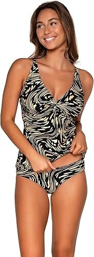 Sunsets ACROSS THE UUNIVERSE Forever Underwire Tankini Swim Top, US 32E/30F/28 - Picture 2 of 4