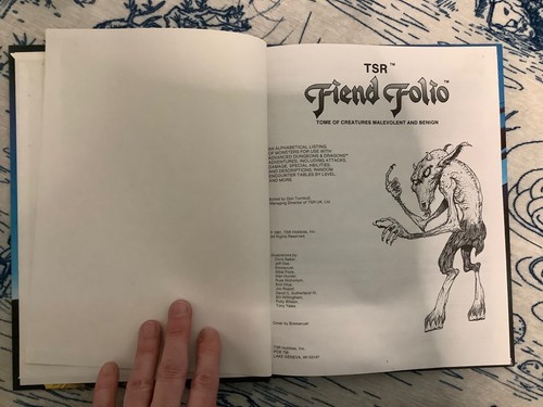 1981 1st Edition AD&D - 1ST PRINTING FIEND FOLIO - BEAUTIFUL - LOOK!!! - Foto 4 di 6