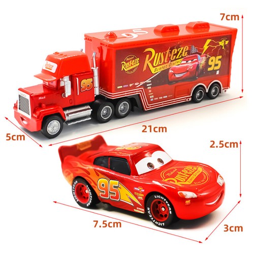 DISNEY PIXAR CARS LIGHTNING MCQUEEN TRUCK MACK CAR THE KING KIDS TOY - Picture 21 of 93