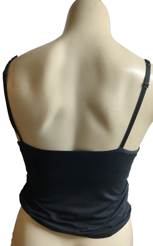 Women's Basic Black Cami Tank Top w/Built in Bra size XS #WX - Picture 2 of 3