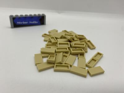 Lego (c) 50x Fliesen 1x2 beige - 3069b -  tan tile - Kacheln - Fliese