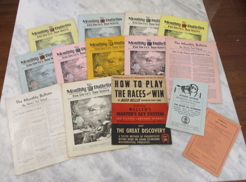 1930er PFERDEBAHNRENNEN - RENNEN SPIELEN & GEWINNEN BOOKLET MELLEN + BULLETINS ++
