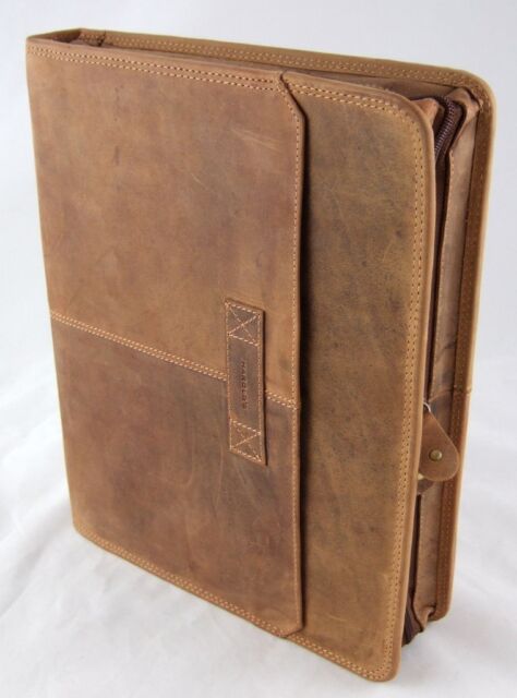 Harold/'s Schreibmappe 35*27*5 cm Rind-Leder RingBuch-Mappe Konferenzmappe 385403