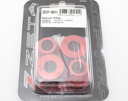 ZETA - ZE37-0311 - Rubber Killer Handlebar Aluminum Bushings, Red - Picture 4 of 6