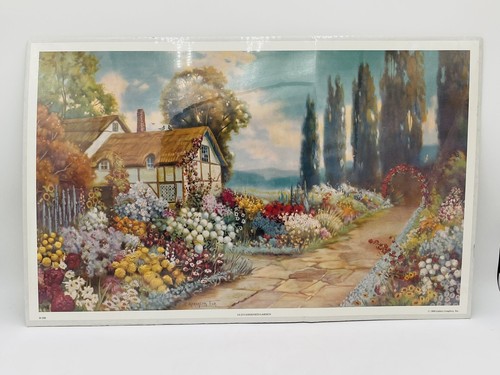 R. Atkinson Fox “Old-Fashion Garden” Reproduction 1988 Unframed Print 24x15 - Picture 2 of 10