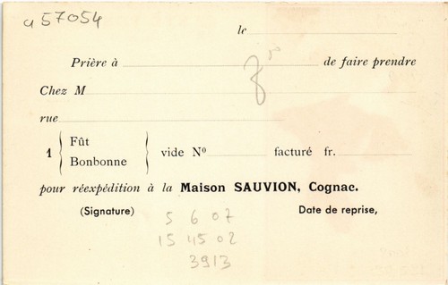 PC WERBUNG COGNAC SAUVIGNON ALKOHOL (a57054) - Bild 2 von 2