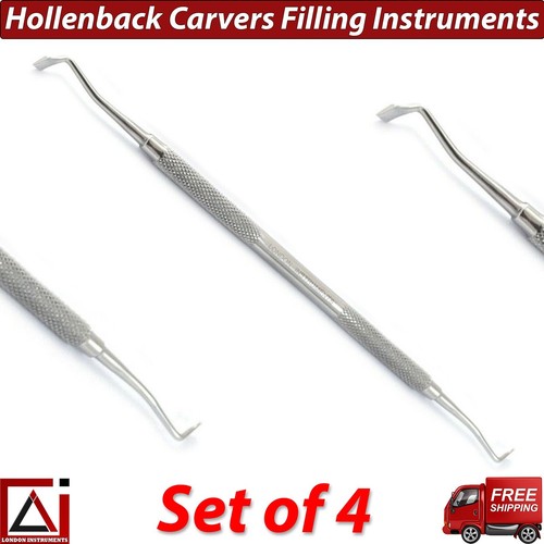 Hollenback Amalgam Restorations Anatomy Dental Wax And Amalgam Carvers Set of 4 - Picture 4 of 6