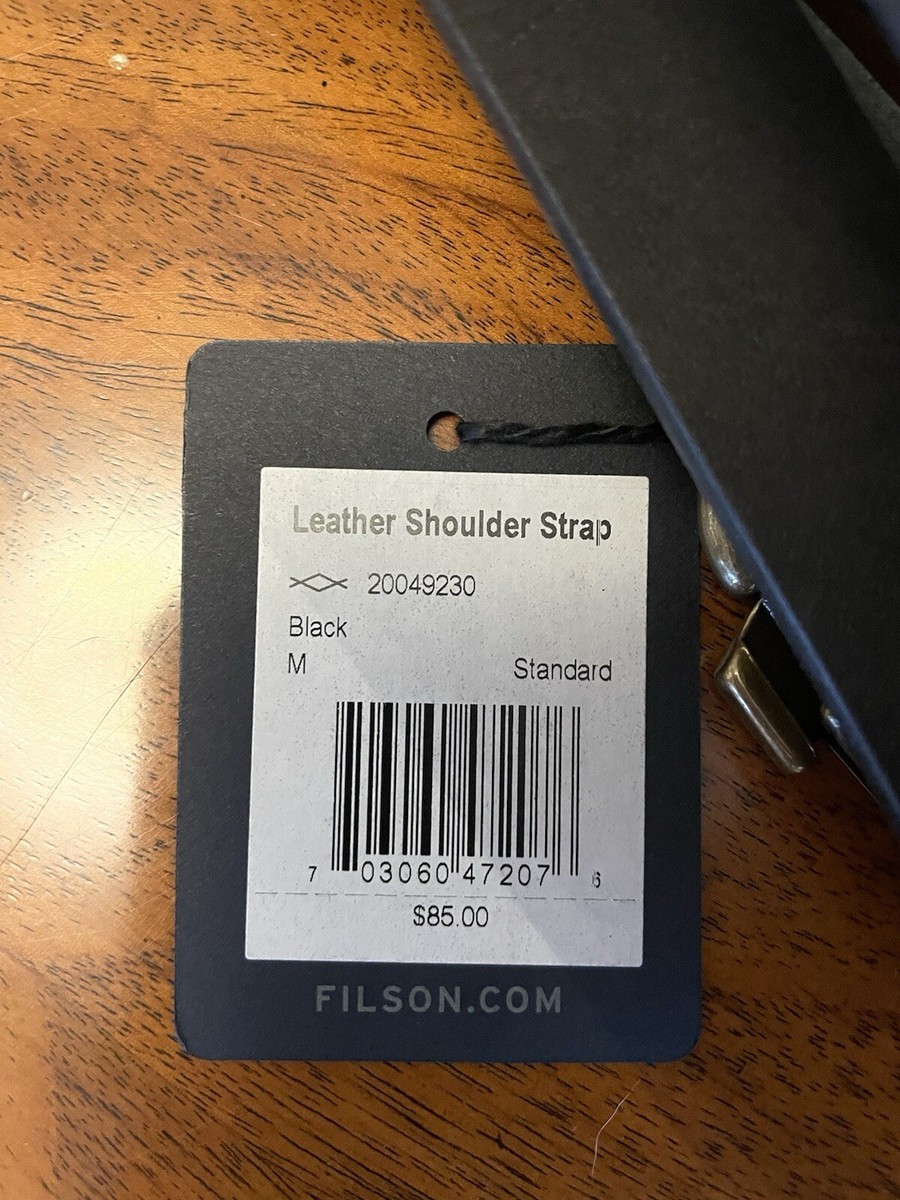 New! Filson Sz M luggage BLACK leather Luggage shoulder