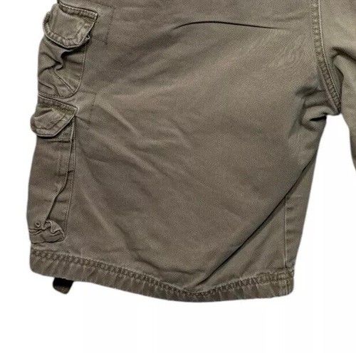 Lee Dungarees Cargo Shorts Men Size 32 X 11 Army Military Cotton Tan Distressed - Picture 9 of 11