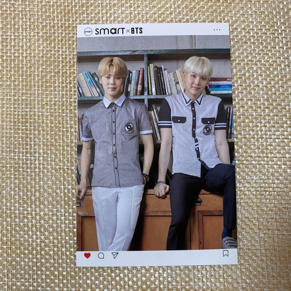 BTS Smart Exclusive Photocards トレカ(Rare) BTS V JIN #2 [ BTS X Smart Uniform ] Official Photocard