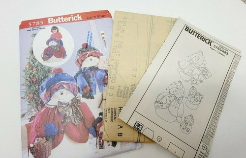 Butterick Snowflake Family Snowmen 28 and 11 inches tall Sewing Pattern Xmas - Picture 2 of 3
