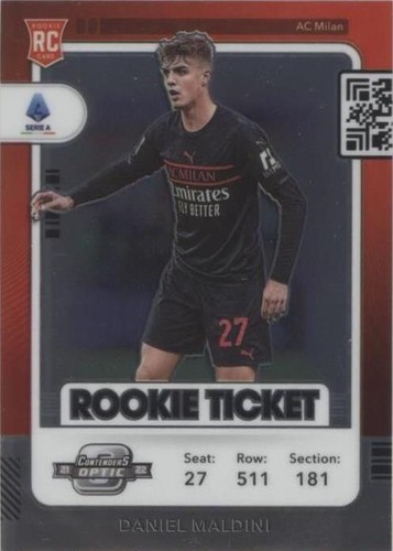 22/23 Immaculate Daniel Maldini Autograph Dual Jersey 22/25 PSA 9