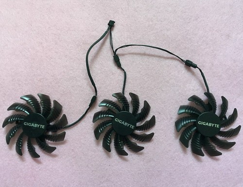 Set of 3 Fan Cooler Fan For GIGABYTE GTX 970 GV-N970 PLD08010S12H 75mm - Picture 1 of 4