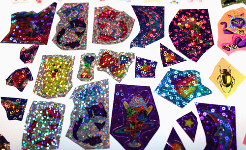 LOTE RARO DE COLECCIÓN 197 PEGATINAS LISA FRANK CRISTAL PRISMA ESTRÁS BURBUJA ++ - Imagen 14 de 24