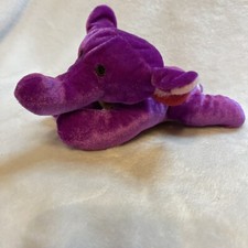 8" Kellytoy Purple Elephant Soft Eyed Stuffed Plush Toy Animal