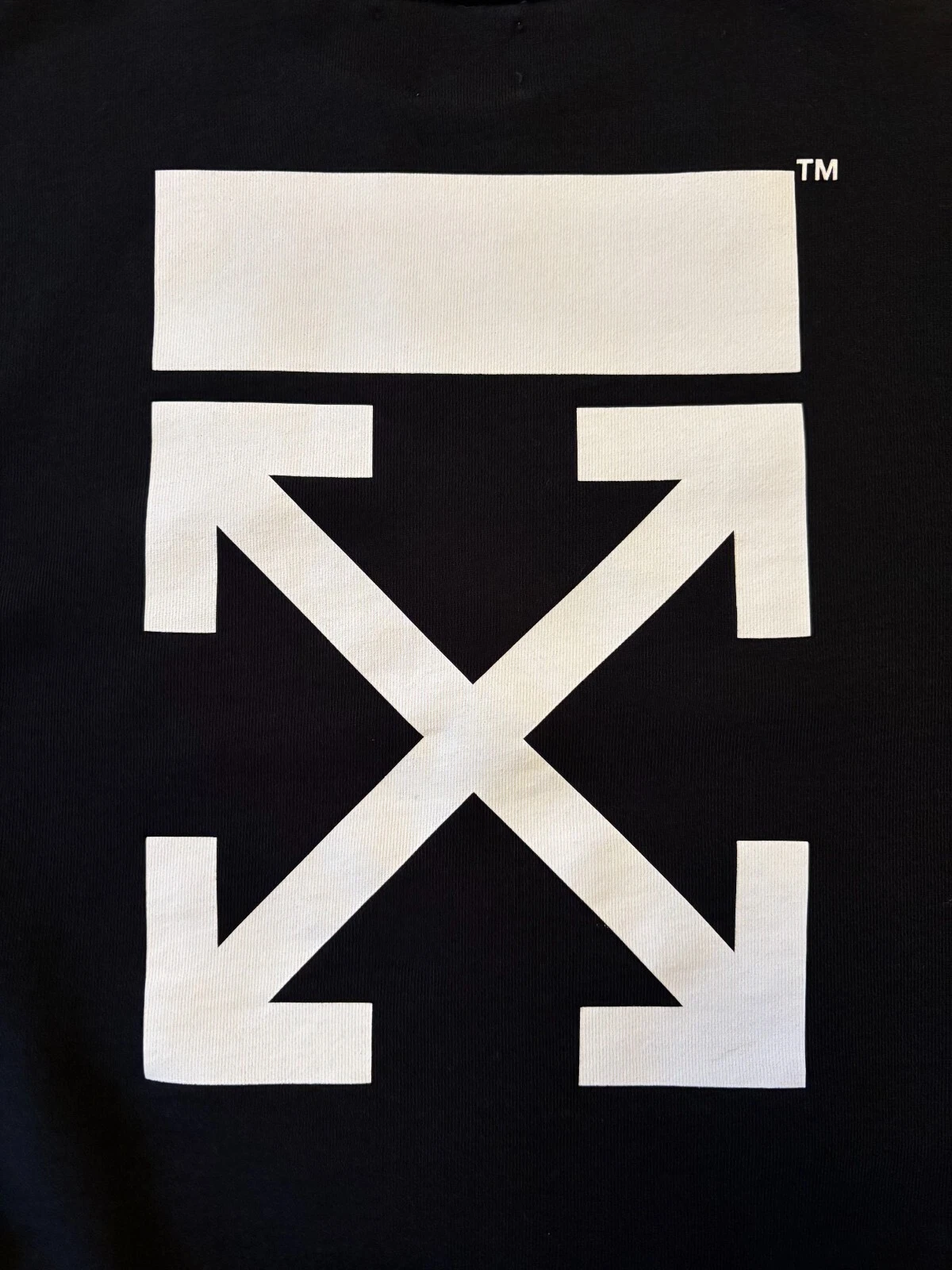 Felpa nera Off White bambino gomma logo freccia taglia 8 anni SPEDIZIONE GRATUITA