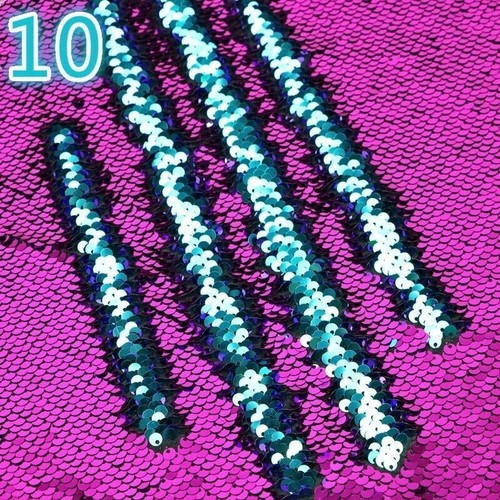 Sequin Fabric Reversible Flip Two Color Shiny Mermaid Material DIY Shirts - Picture 21 of 24