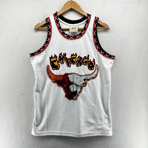 BRAND X Chicago Bulls NBA weiß Herren Trikot S Everything Looks Better In Flames - Bild 1 von 16