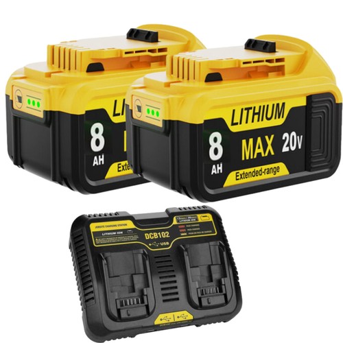 1-4pack For DeWalt 20V 20 Volt Max XR 8.0AH Lithium Ion Battery DCB206 DCB208 US - Picture 23 of 23