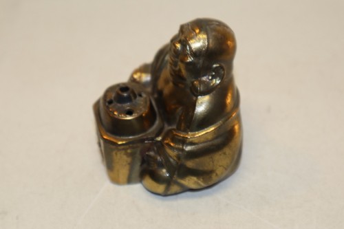 Vintage 3" Tall Brass Buddah Budda Incense Burner Nice - Picture 6 of 8