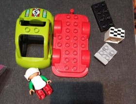 Lego Duplo Rally Car Set 10589 Car and Driver plus 3 pieces