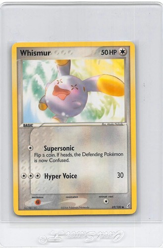 WHISMUR 69/100 - NON-HOLO - Crystal Guardians - 2006 Pokemon Card - NM/M - Picture 1 of 2