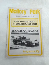 MALLORY PARK PROGAMME   JOHN PLAYER ATLANTIC INTERNATIONAL    9th. MARCH  1975
