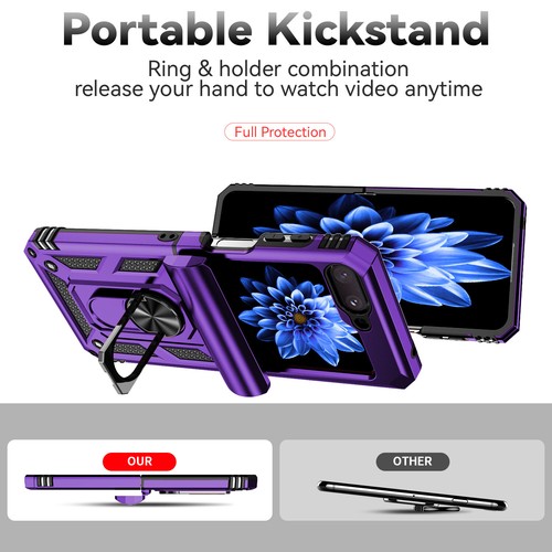 Shockproof Ring Stand Case +Hinge Protection For Samsung Galaxy Z Flip 7 FE 6 5 - Picture 28 of 90