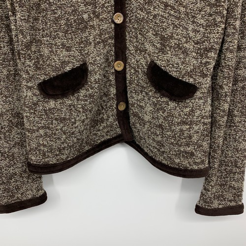 Cárdigan J.Jill Mujer Pequeño Pequeño Marrón Tejido con Botones Manga Larga Lana Merino - Imagen 4 de 6