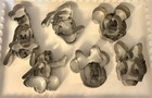 Williams Sonoma Disney Mickey Mouse and Friends Metal Cookie Cutter Set of 6