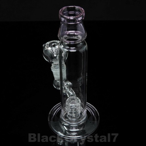 8 in Premium Thick Double Disc Hookah Bubbler Tobacco Smoking Glass Water Pipes - Picture 7 of 11