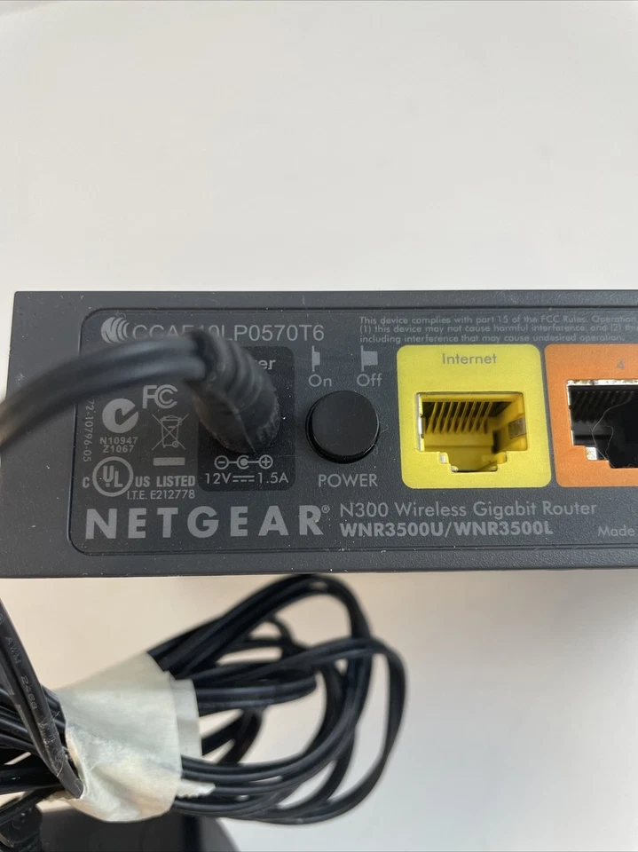 Netgear WNR3500U/L N300 4 Ports Wireless WiFi Router w/ Adapter Cable Directions - Image 4 of 4