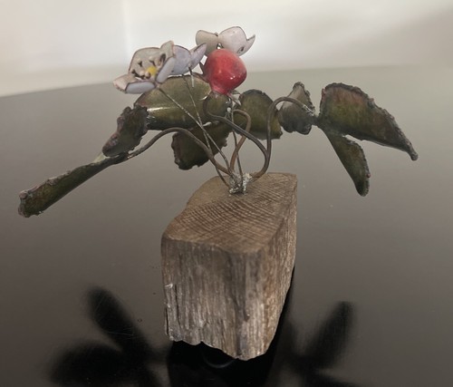 Norman Brumm Wooden & Enamel on Copper Wildflower Sculpture - Picture 3 of 4