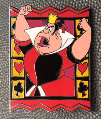 Disney pin 107477 Alice in Wonderland Queen Of Hearts villain playing ...