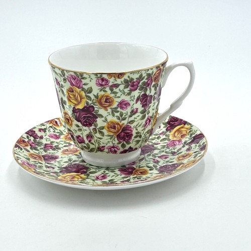 Vintage Mayfair Chintz Teacup with Saucer Staffordshire England - Picture 3 of 7