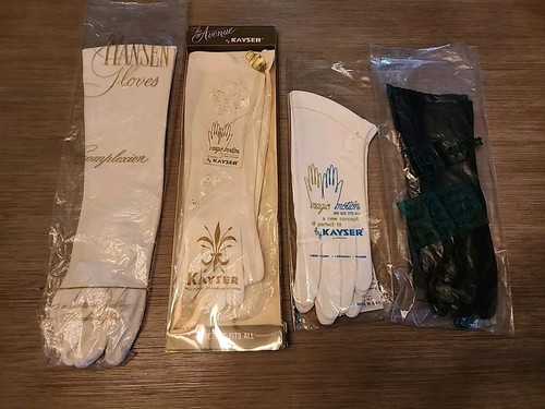 VINTAGE 1960's LADIES EVENING DRESS DINNER OPERA GLOVES LOT NOS 5 PAIRS  USA - Picture 6 of 14