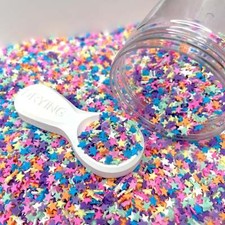 FAKE 5MM Mixed Color Star Polymer Clay Sprinkle Mix NOT EDIBLE D28-19